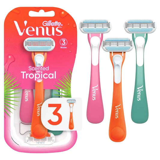 Venus Gillette Tropical Women's Disposable Razors - 3 Pack 3 count front package