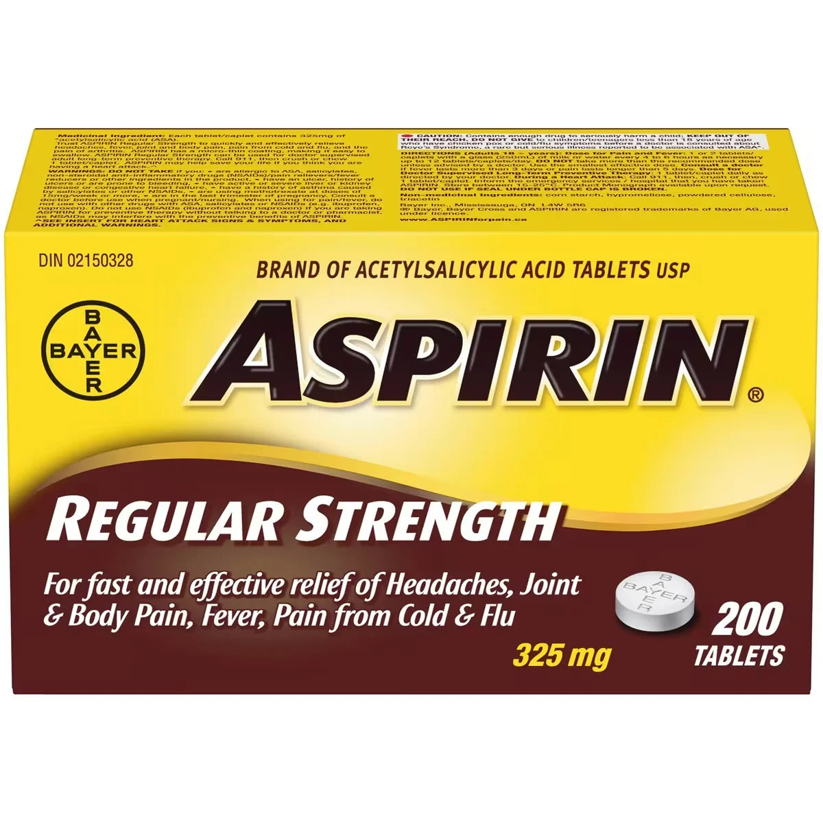 Aspirin Regular Strength 325 mg, 200 Tablets product image
