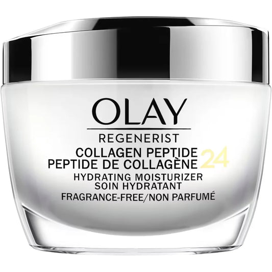Olay Regenerist Collagen Peptide 24 Face Moisturizer, Fragrance-Free, 50 mL front package