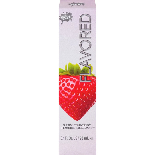 Wet Sultry Strawberry Flavored Lubricant front package
