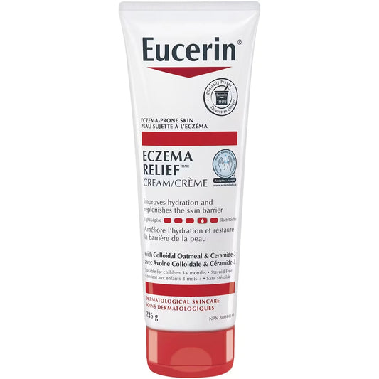 Eucerin Eczema Relief Daily Moisturizing Face and Body Cream for Eczema-Prone Skin 226 g product package