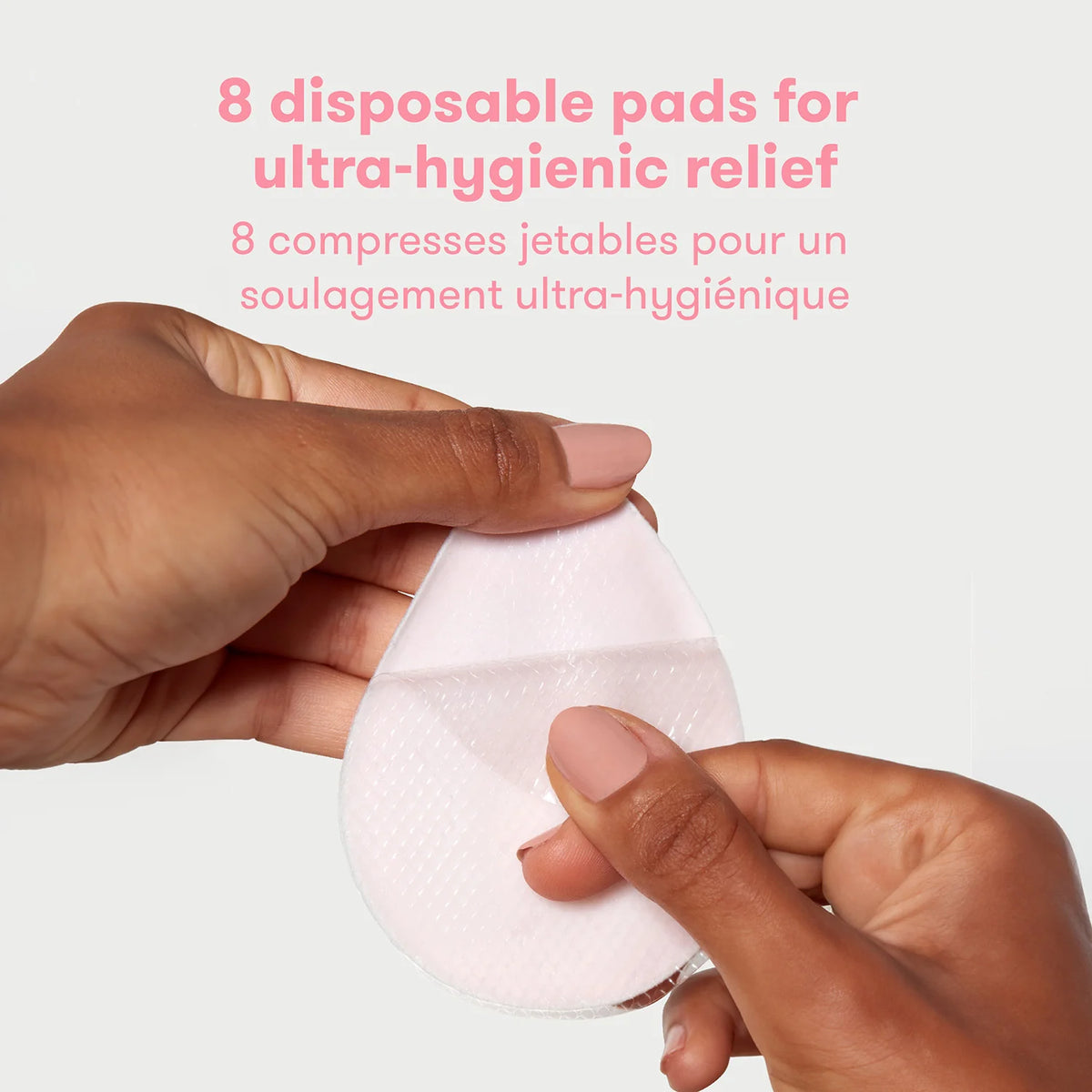 8 disposable pads for ultra hygienic relief