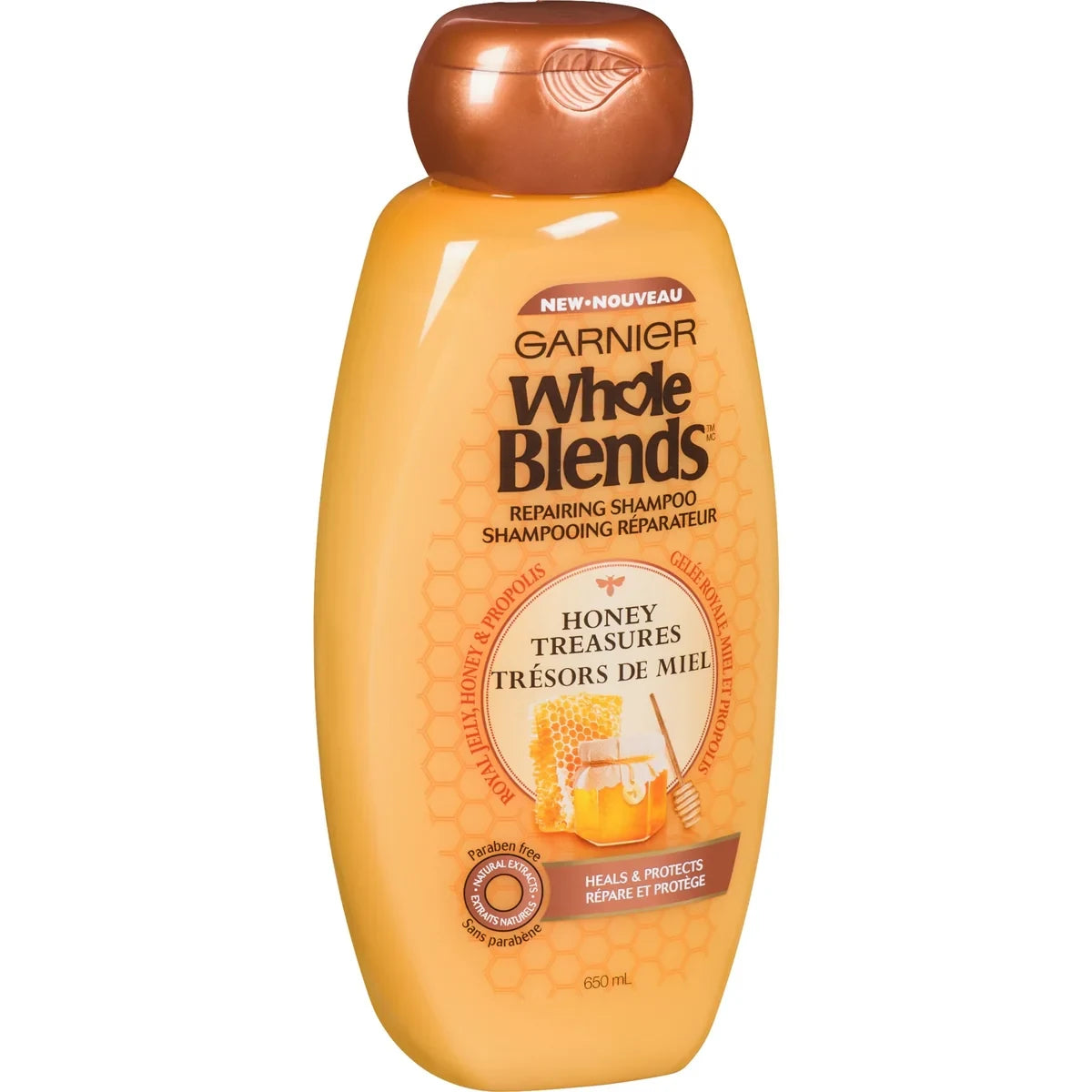 Garnier Whole Blends Honey Treasures Repairing Shampoo, for Damaged and Dry Hair product detail