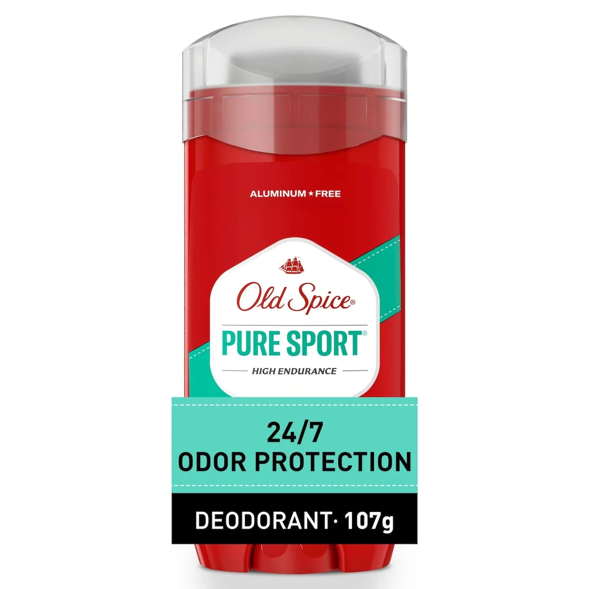 Old Spice High Endurance Pure Sport Deodorant for Men,107 grams front package