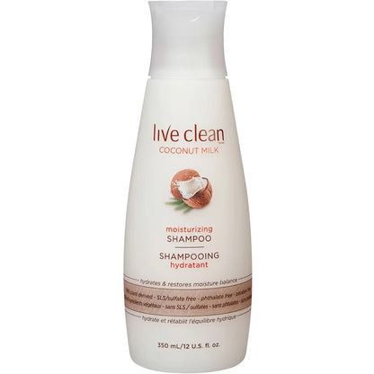Live Clean Coconut Milk Moisturizing Shampoo front package