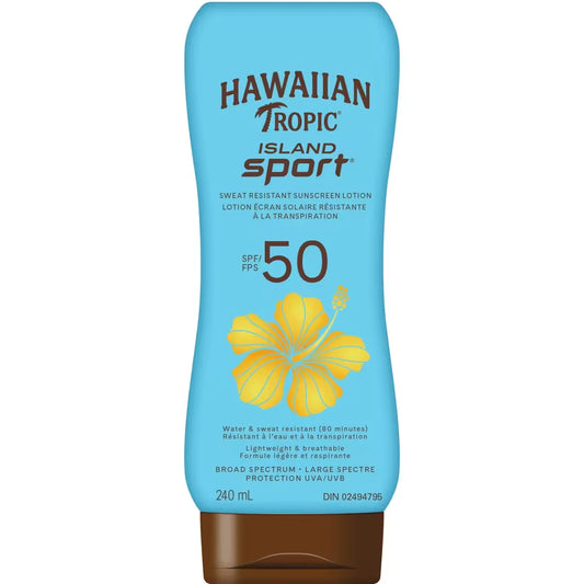 Hawaiian Tropic Island Sport® Sweat Resistant Sunscreen Lotion, SPF 50 front package