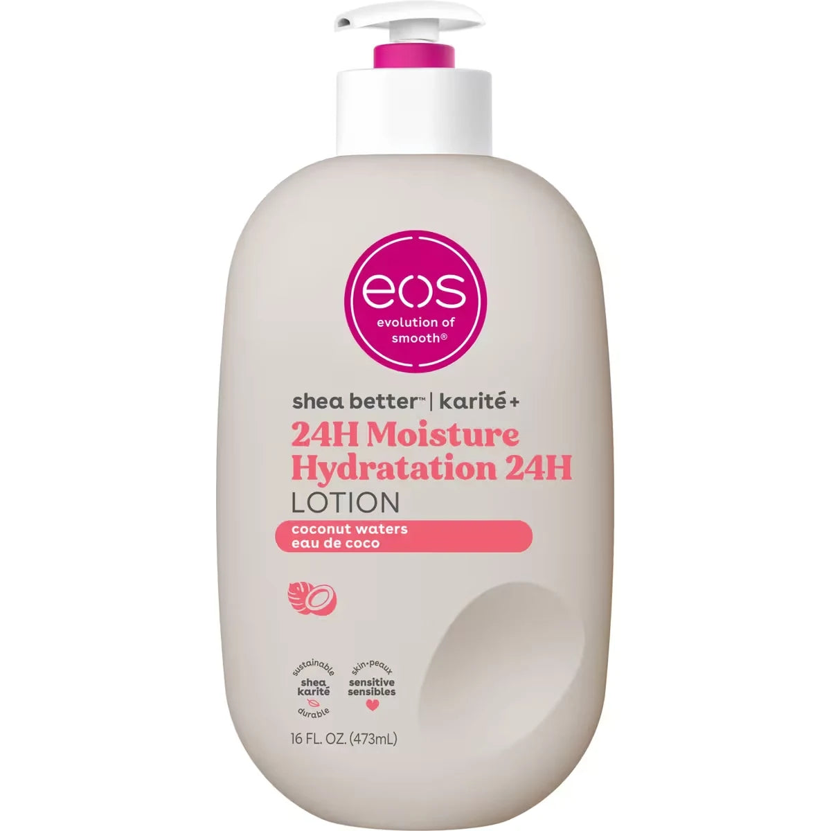 eos Shea Better 24H Moisture Body Lotion, Coconut Water front package
