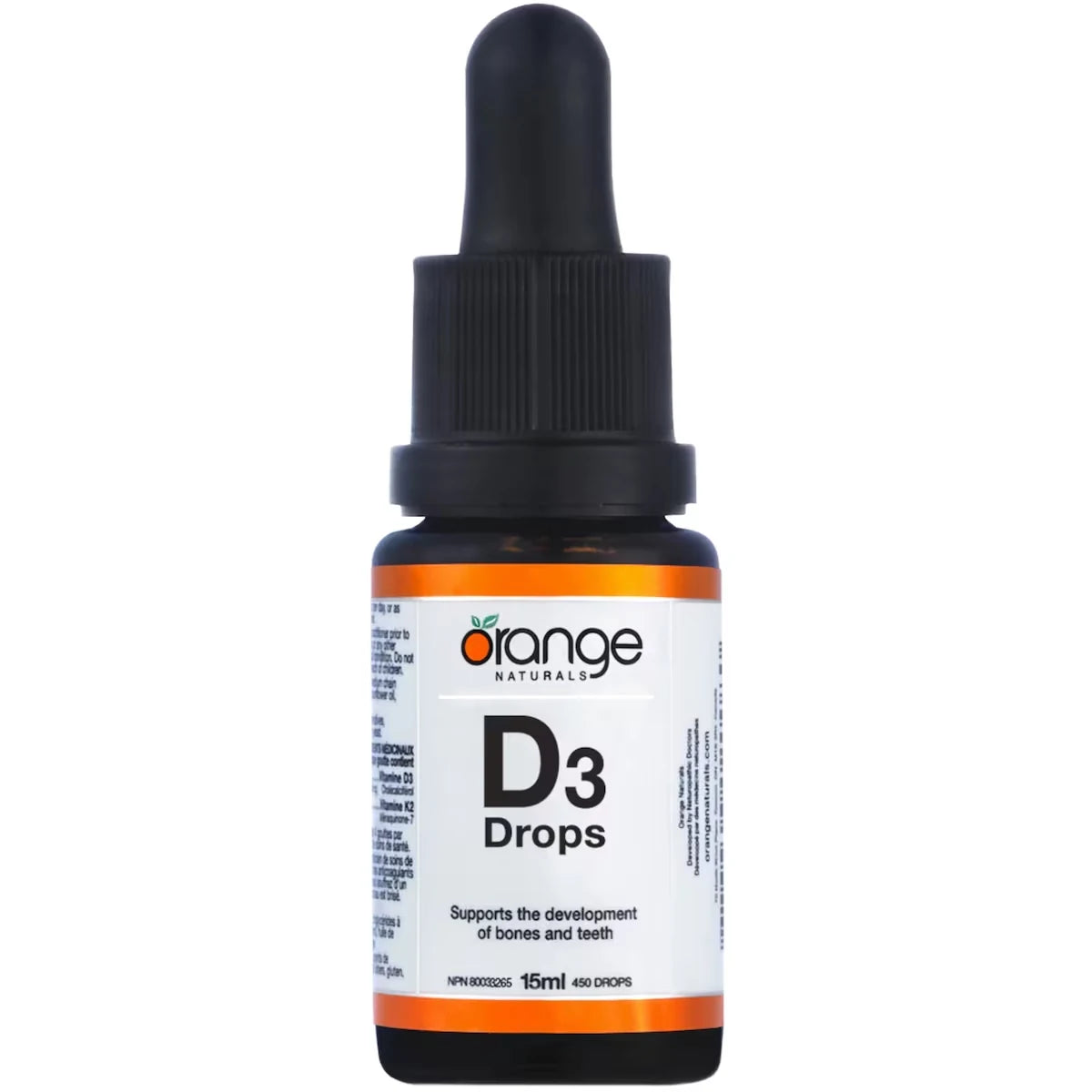 Orange Naturals D3 Drops 1000IU front package