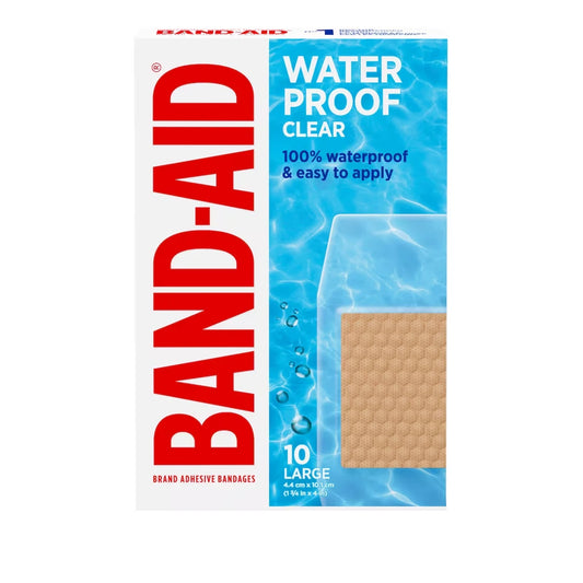 Band-Aid Waterproof Clear Large Adhesive Bandages, all one size product image