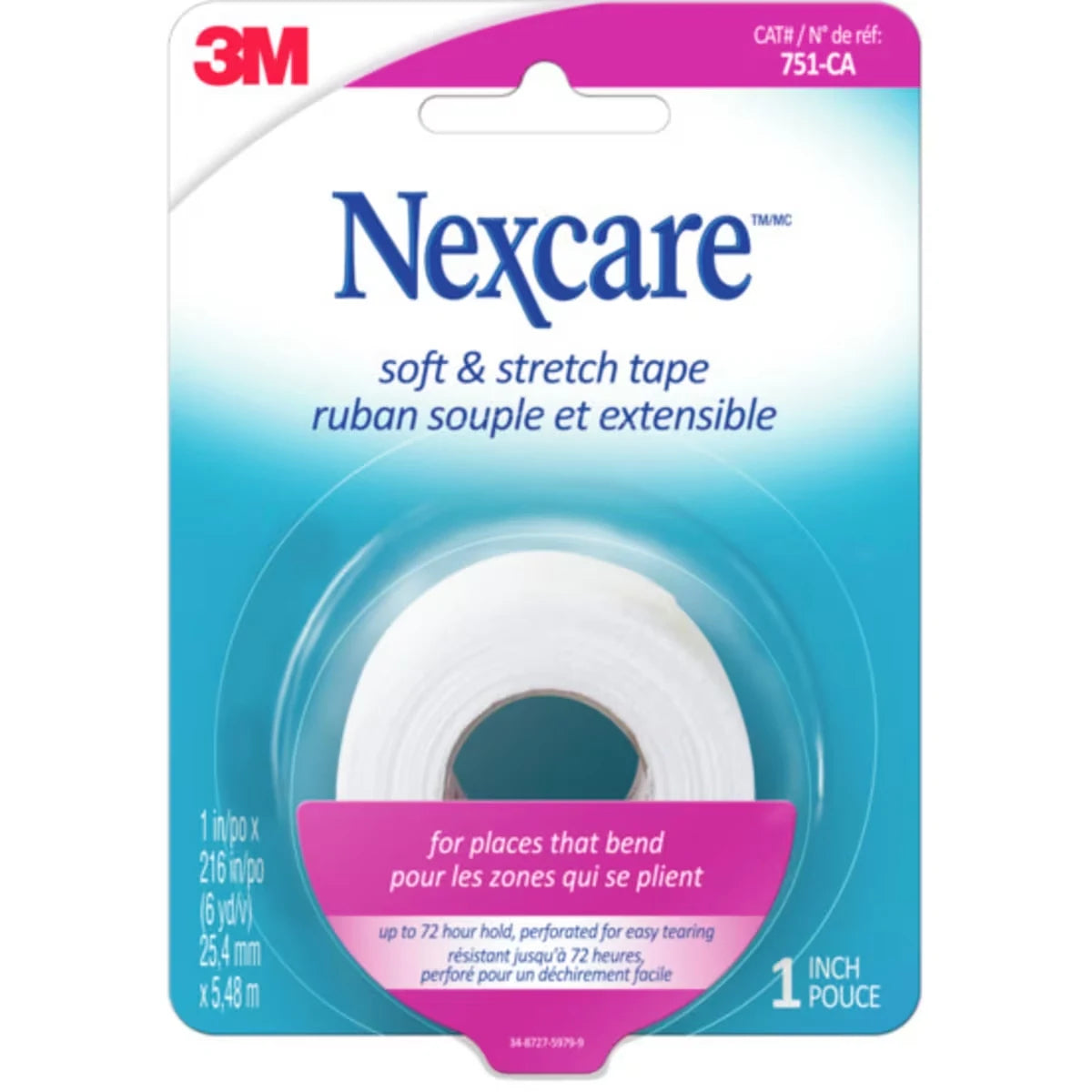 Nexcare Soft & Stretch Tape 751-CA front package