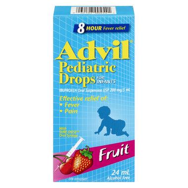 Advil Pediatric Drops for Infants for Fever and Pain Relief, Fruit, 24 mL