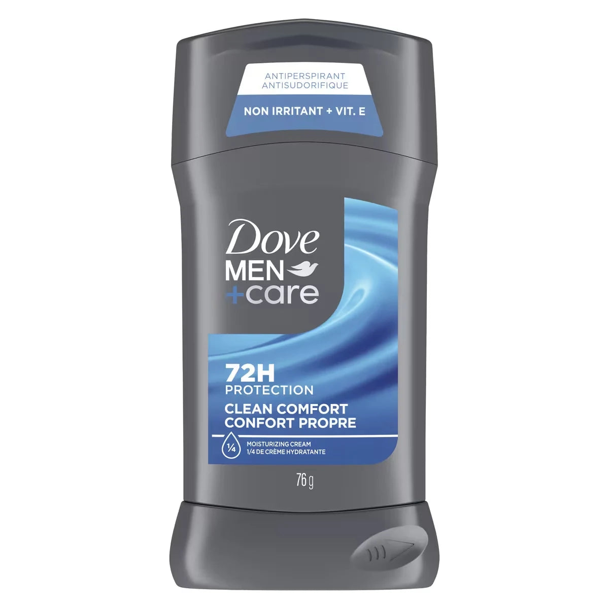 Dove Men+Care Deodorant Stick for total skin comfort Clean Comfort antibacterial odour protection front package