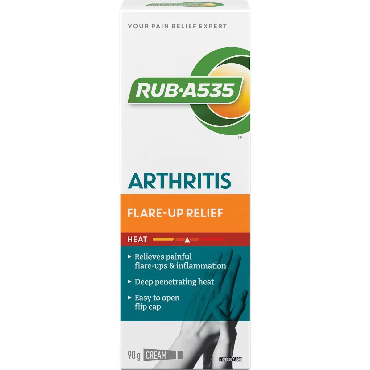 Rub A535 Arthritis Flare-Up Pain Relief Cream front package