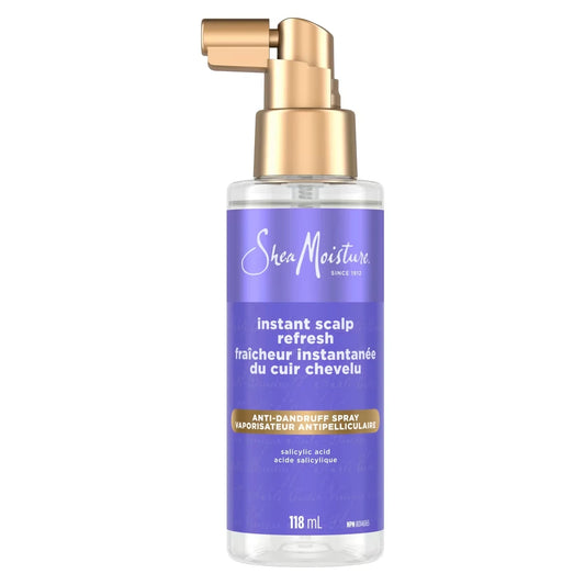 Shea Moisture Instant Scalp Refresh Anti-Dandruff Spray Hydrates Dry Scalp front package