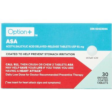 Option+ ASA 81mg 120 tablets