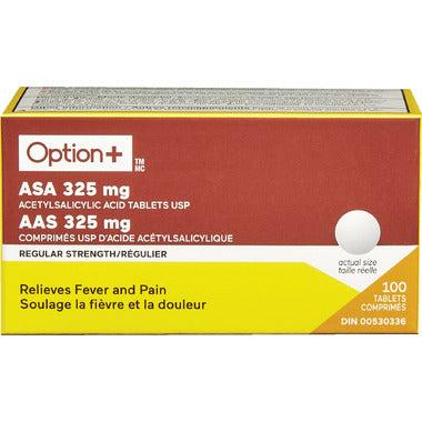 Option+ ASA 325mg 100 tablets