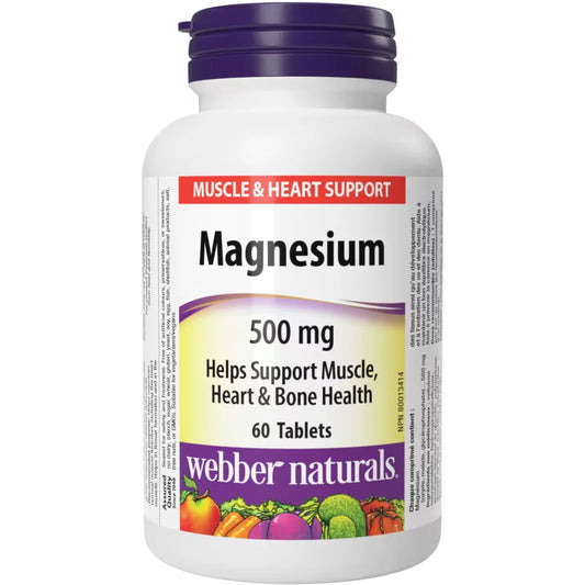 Webber Magnesium Enhanced Absorption 500 mg front package