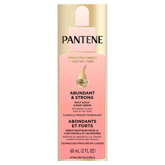 Pantene Abundant & Strong Scalp & Root Serum with Pro-Vitamin B5 Complex and Niacinamide, 2 oz front package