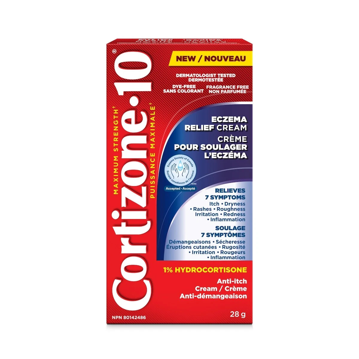 Cortizone 10 Eczema Relief Cream front package