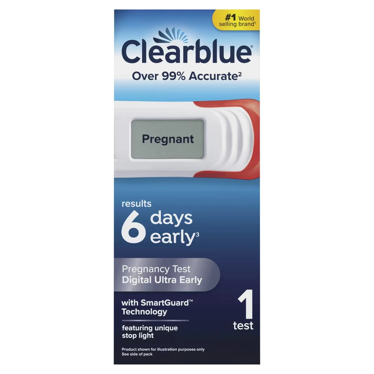 Clearblue Digital Ultra Early Pregnancy Test Kit, Early Detection at Home Pregnancy Test, 1 Test product package