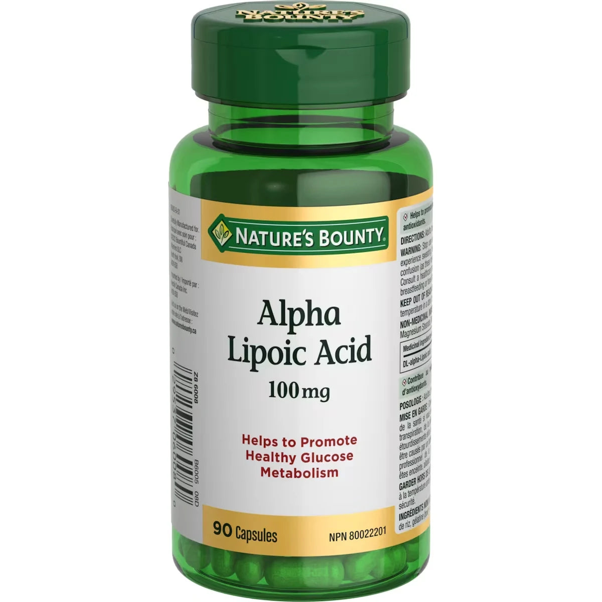 Natures Bounty Alpha Lipoic Acid, 100 mg, For Glucose Metabolism product image
