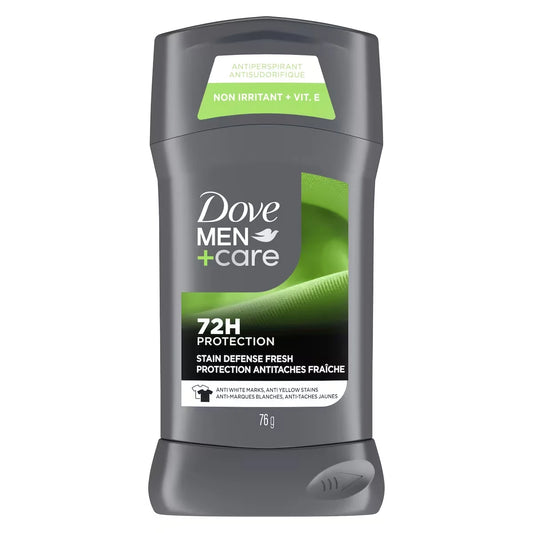 Dove Men+Care Antiperspirant Stick Stain Defense Fresh antibacterial odour protection 76 GR front package