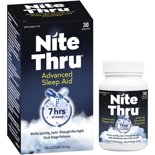Nite Thru Advanced Sleep Aid Melatonin 10 mg Capsules product detail