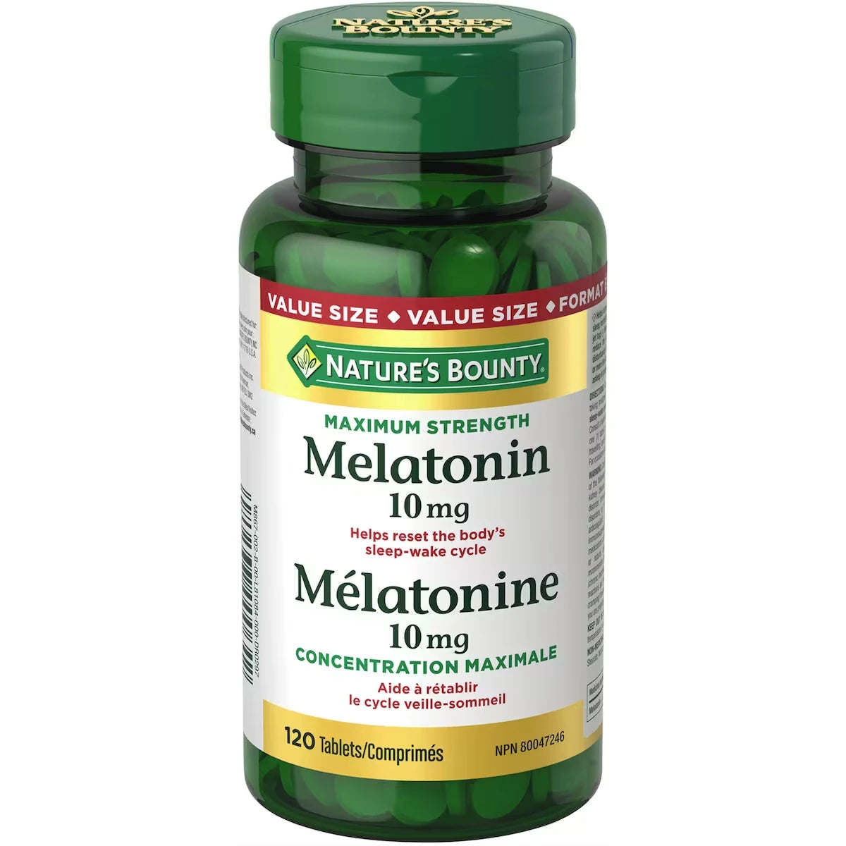 Natures Bounty Maximum Strength Melatonin 10 mg view 2