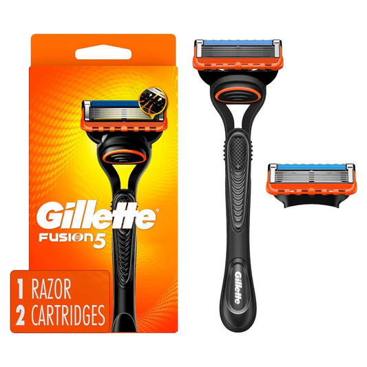 Gillette Fusion5 Men’s Razor Handle + 2 Blade Refills front package