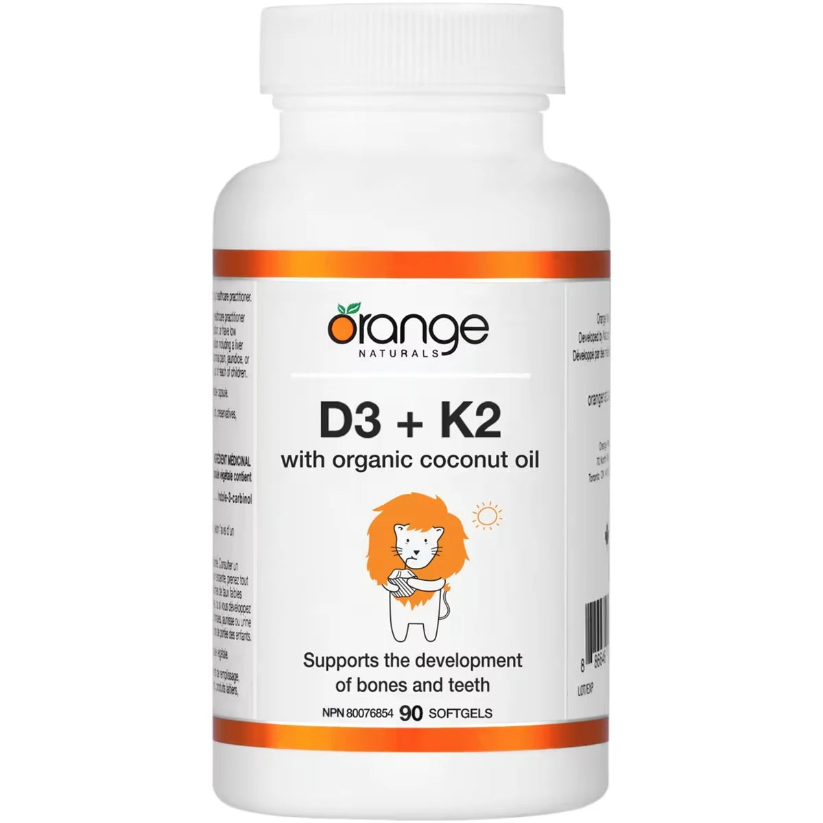 Orange Naturals D3 + K2 Softgels product image