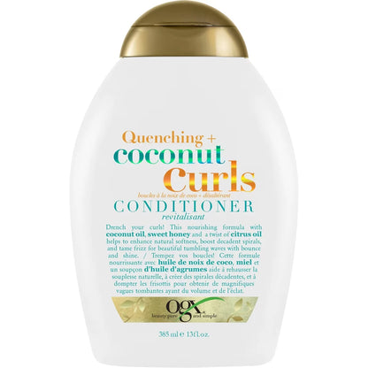 OGX Quenching + Coconut Curls Conditioner front package