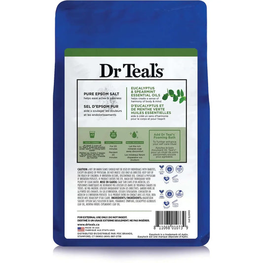 Dr Teal's Salt Soak with Pure Epsom Salt, Relax & Relief with Eucalyptus & Spearmint alternate view
