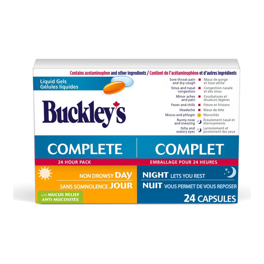 Buckley's Complete With Mucus Relief Day & Night 24 capsules