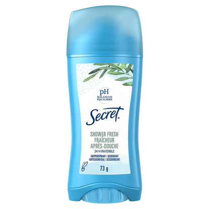 Secret Invisible Solid Antiperspirant and Deodorant, Shower Fresh front package
