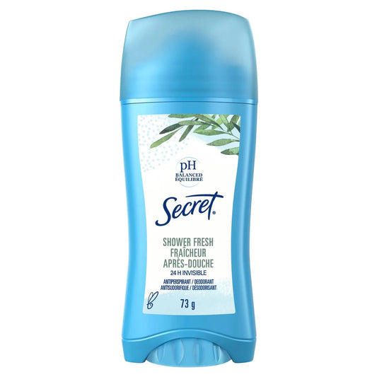 Secret Invisible Solid Antiperspirant and Deodorant, Shower Fresh front package
