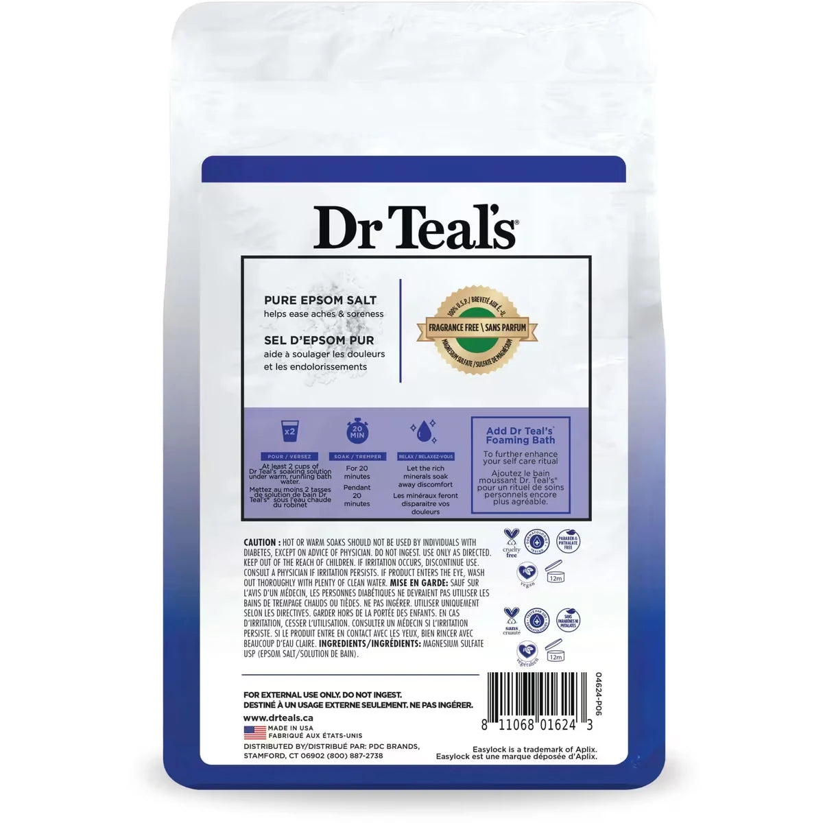 Dr Teal's Pure Epsom Salt Soak, Fragrance Free product detail