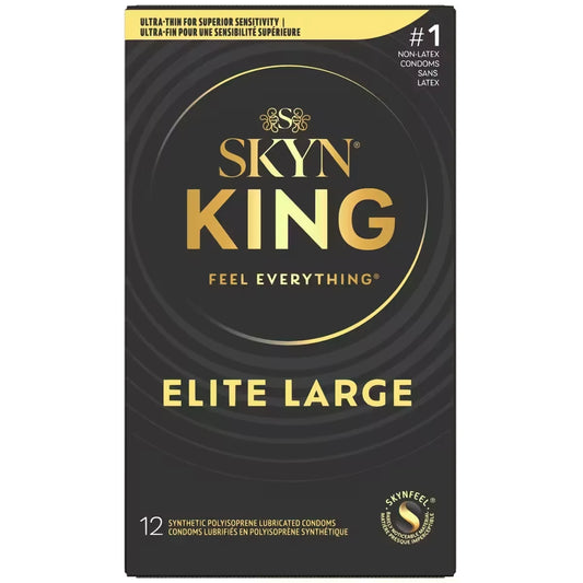 Skyn King Elite Large Non-Latex Condom 12ct 12 count front package