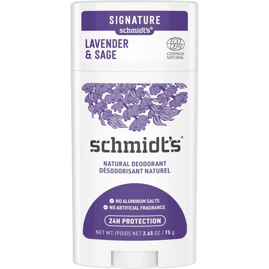 Schmidts Schmidt's Natural Origin Deodorant 48 Hour Protection Lavender & Sage Deodorant for Men and Women 75 g front package