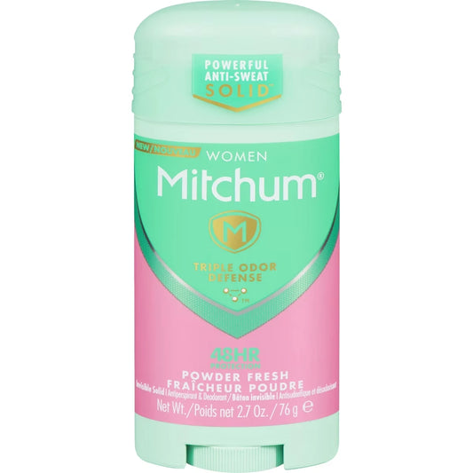 Mitchum Women Advanced Control Antiperspirant & Deodorant Invisible Solid Powder Fresh front package