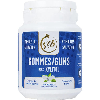 Xylitol X-PUR Gums 100% Mint Flavoured front package