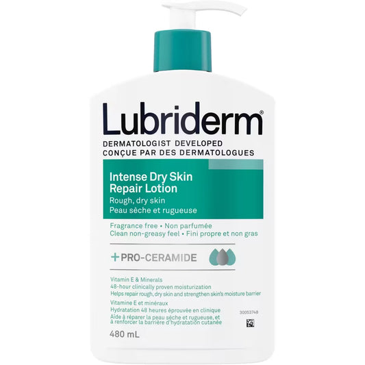 Lubriderm Intense Dry Skin Repair Lotion, Fragrance Free, 480 mL product image