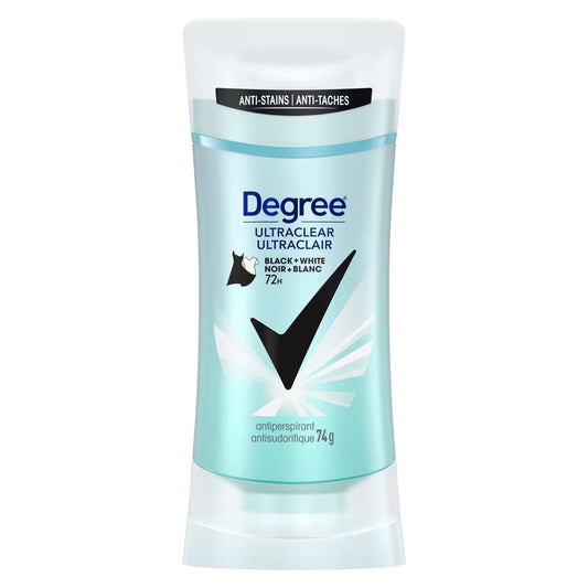 Degree for Women Antiperspirant Stick for 48-hour odour protection Ultraclear Black+White antibacterial odour protection front package