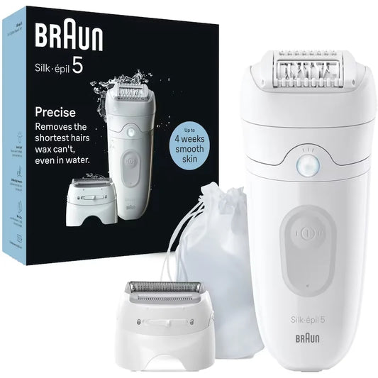Braun Silk-épil 5 Epilator, Wet and Dry Epilator, Includes Shaver Head and Trimmer Comb, SE5-041, Grey product image