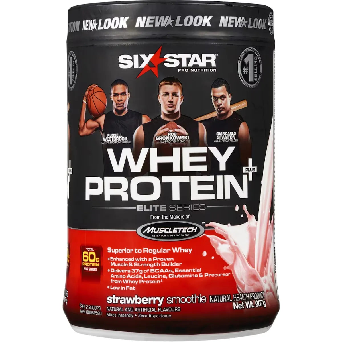Six Star Elite Series Whey Protein Plus Strawberry Powder front package