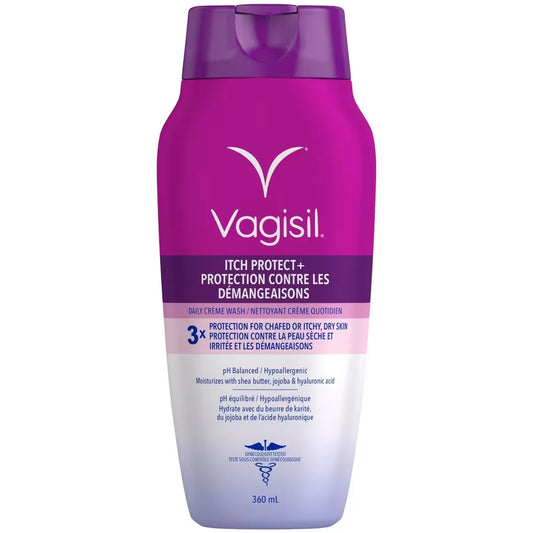Vagisil Itch Protect+ Daily Crème Wash front package
