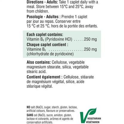 Jamieson Vitamin B6 250 mg (Pyridoxine) product detail