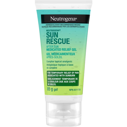 Neutrogena Sun Rescue After Sun Medicated Relief Gel - Camphor External Analgesic- Sunburn Relief Gel front package