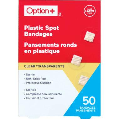 Option+ Plastic Spot Bandages - Clear