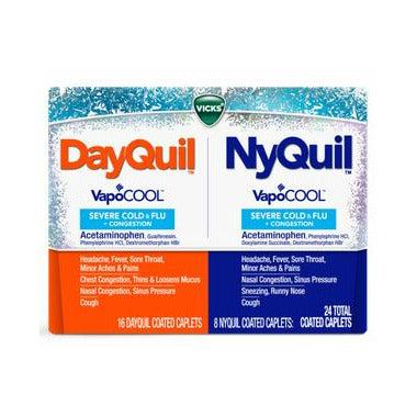 DayQuil Complete + NyQuil Complete avec VapoCool Rhume&amp;Flu pack de 24