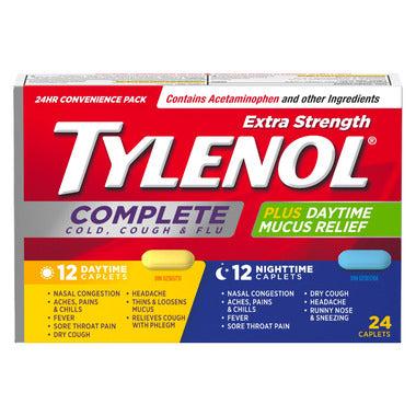 Tylenol Extra Fort Complet Jour &amp; Nuit 24 caplets